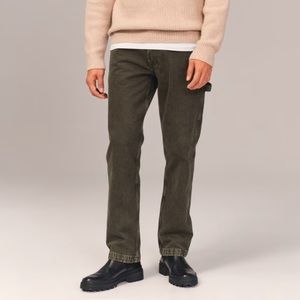 Abercrombie Loose Workwear Jean Olive Green